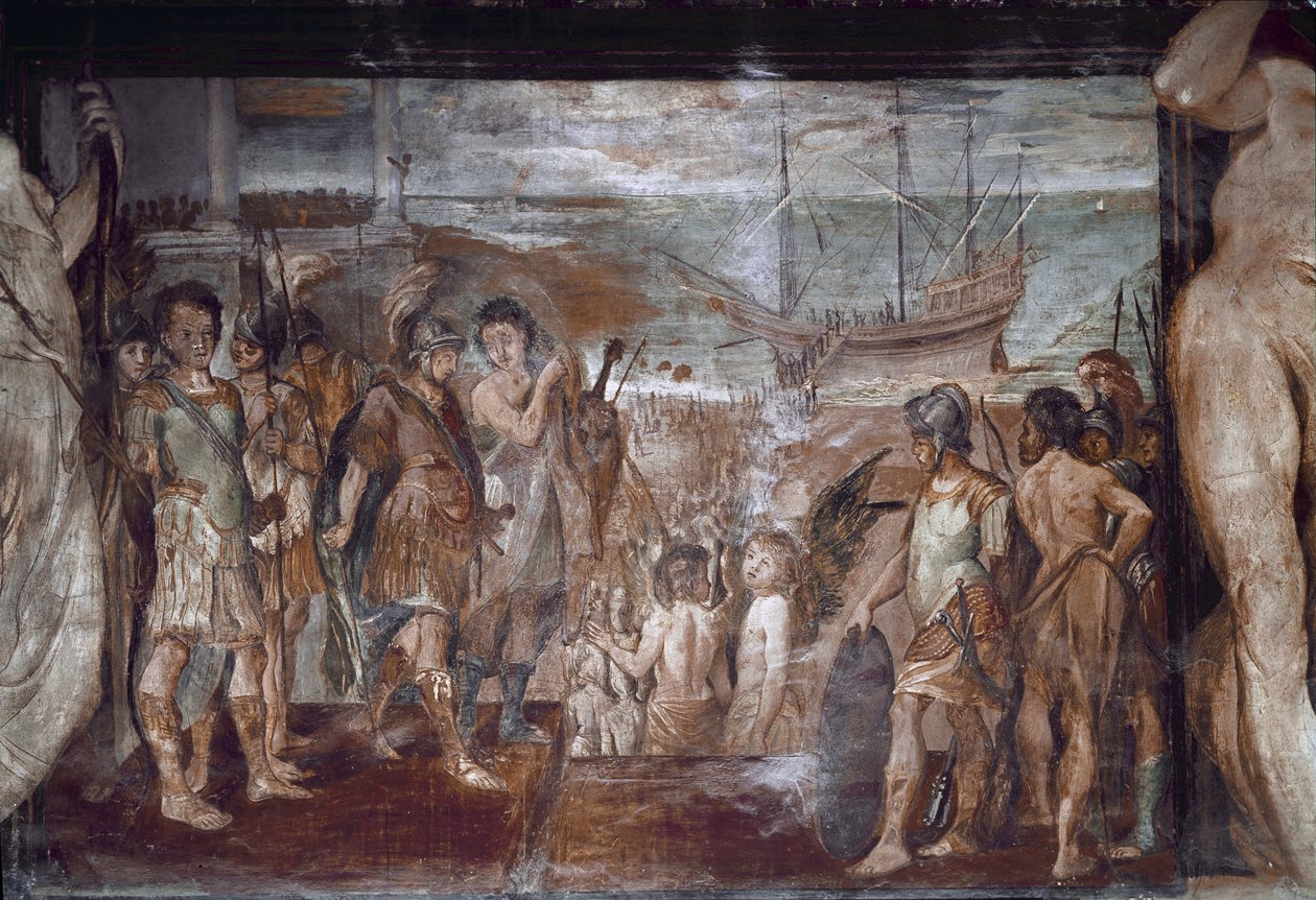Epizody z życia Jasona: wejście na pokład Argonautów (Fresco autorstwa Annibale Carracci