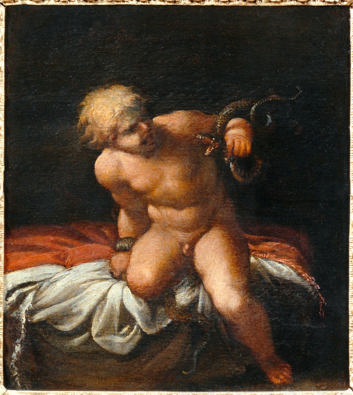 Hercule enfant etouffant les serpents - Niemowlę Herkules duszące węże ... autorstwa Annibale Carracci