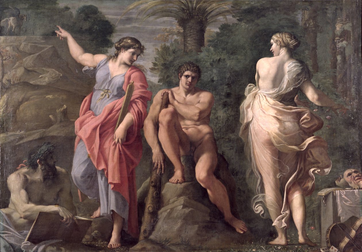 Herkules na rozdrożu, ok.1596 autorstwa Annibale Carracci