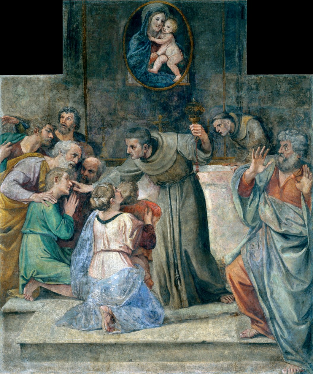 Uzdrawianie niewidomych przy urodzeniu - Obraz Annibale Carracci (Carracci autorstwa Annibale Carracci