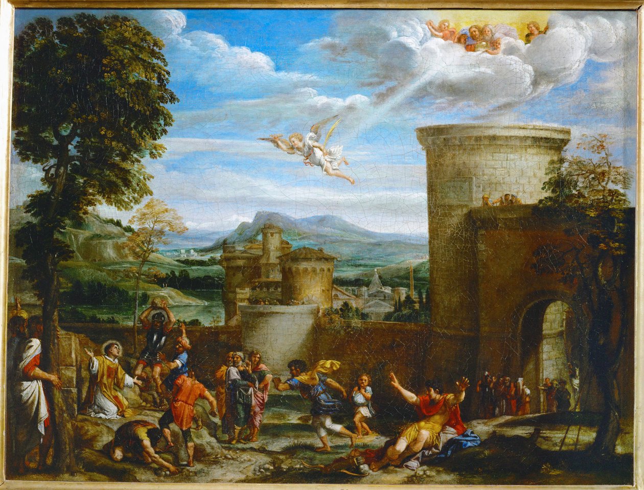 La lapidation de Saint Etienne - Ukamienowanie świętego Szczepana ... autorstwa Annibale Carracci