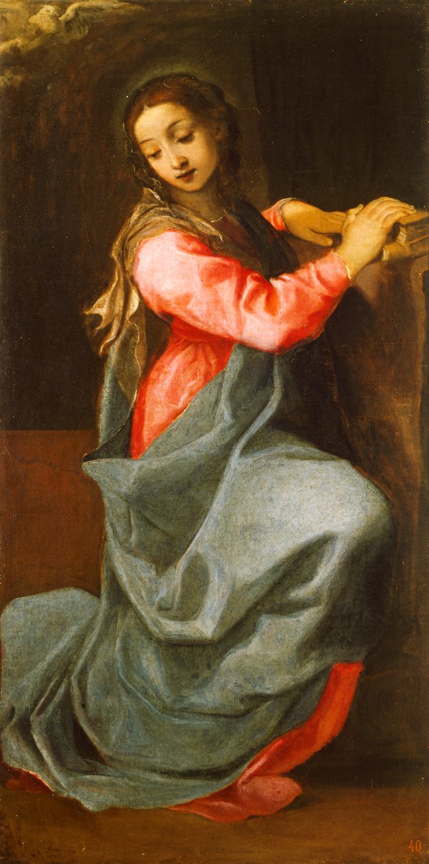 Pani Zwiastowania, Annibale Carracci (1560-1609), olej na płótnie autorstwa Annibale Carracci