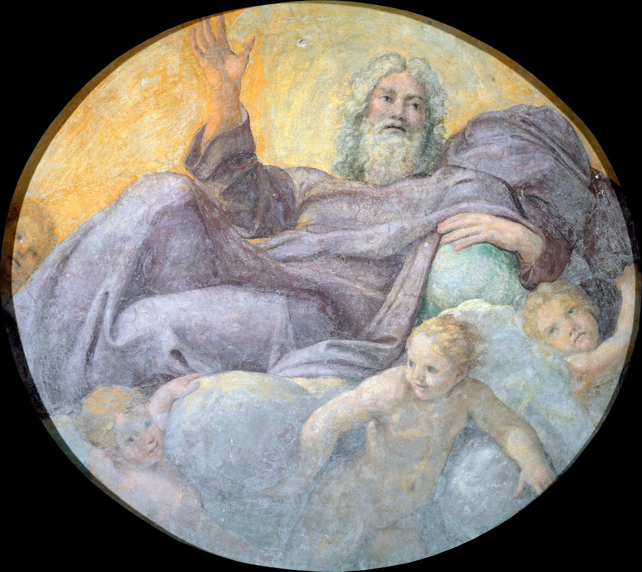 Le pere eternel (Odwieczny Ojciec) - Peinture de Annibale Carracci (Carrache autorstwa Annibale Carracci