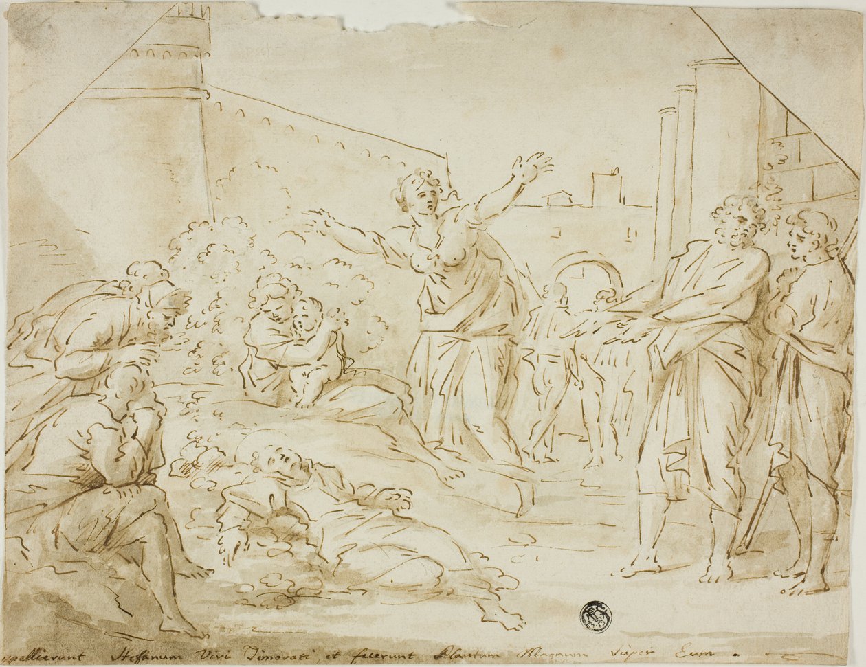 Żałoba nad ciałem św. Szczepana autorstwa Annibale Carracci