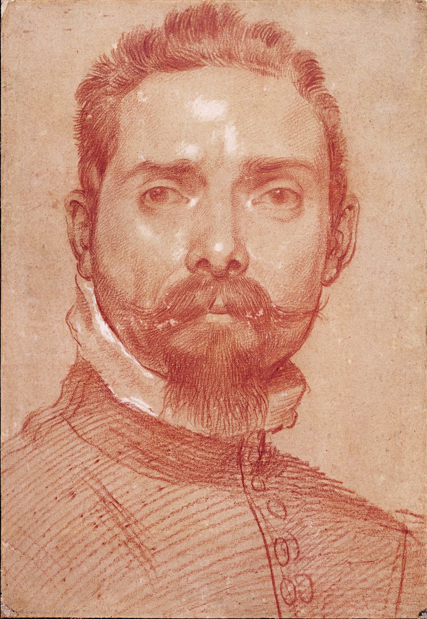 "" Portret lutnisty Giulio Mascheroni "" (Portret lutnisty Giulio Mascheroni) Krew Hannibala Carracciego (Carrache) (1560-1609) ok. 1594 Albertina, Wiedeń autorstwa Annibale Carracci