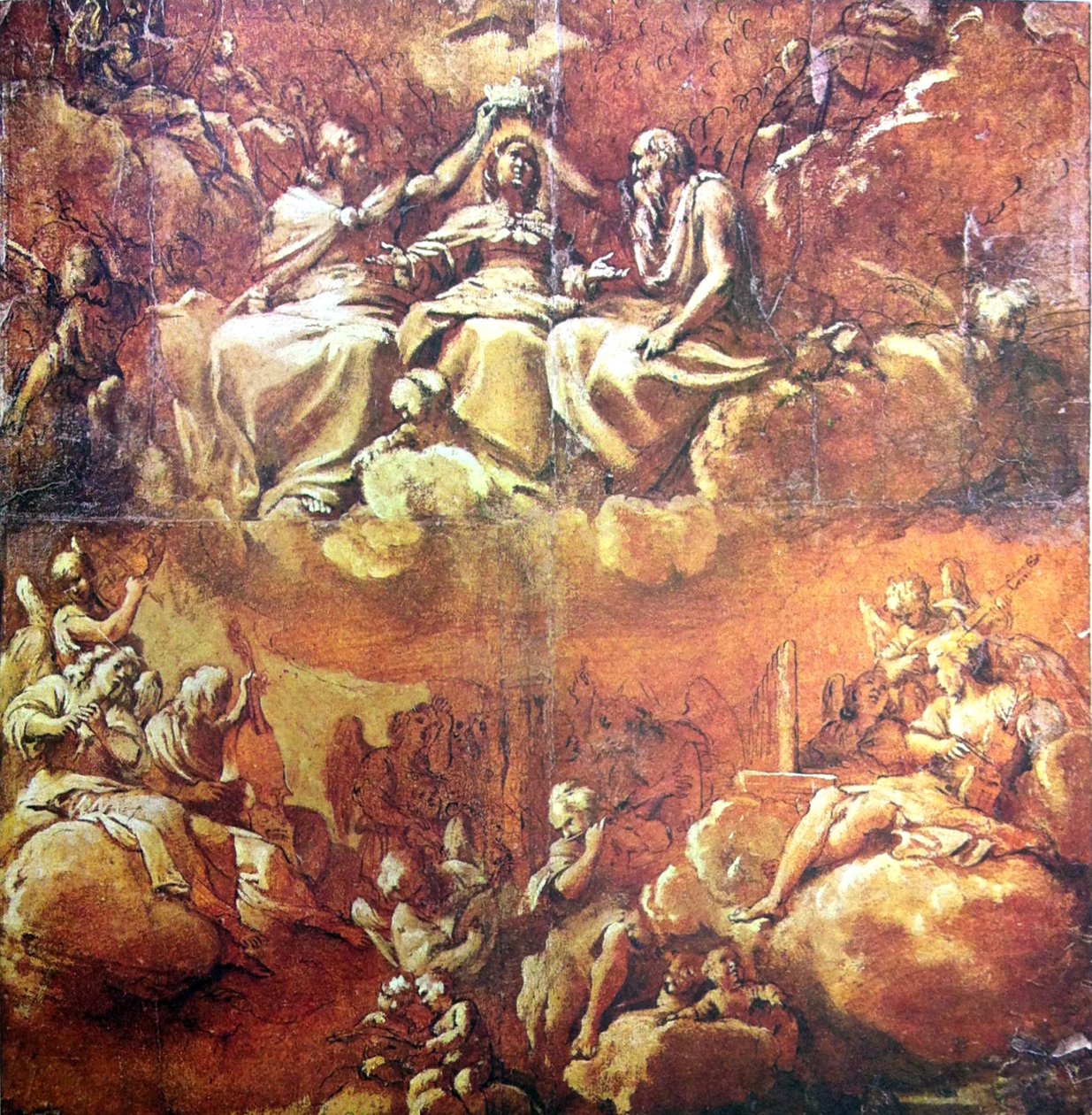 Studium koronacji dziewicy - Annibale Carracci autorstwa Annibale Carracci