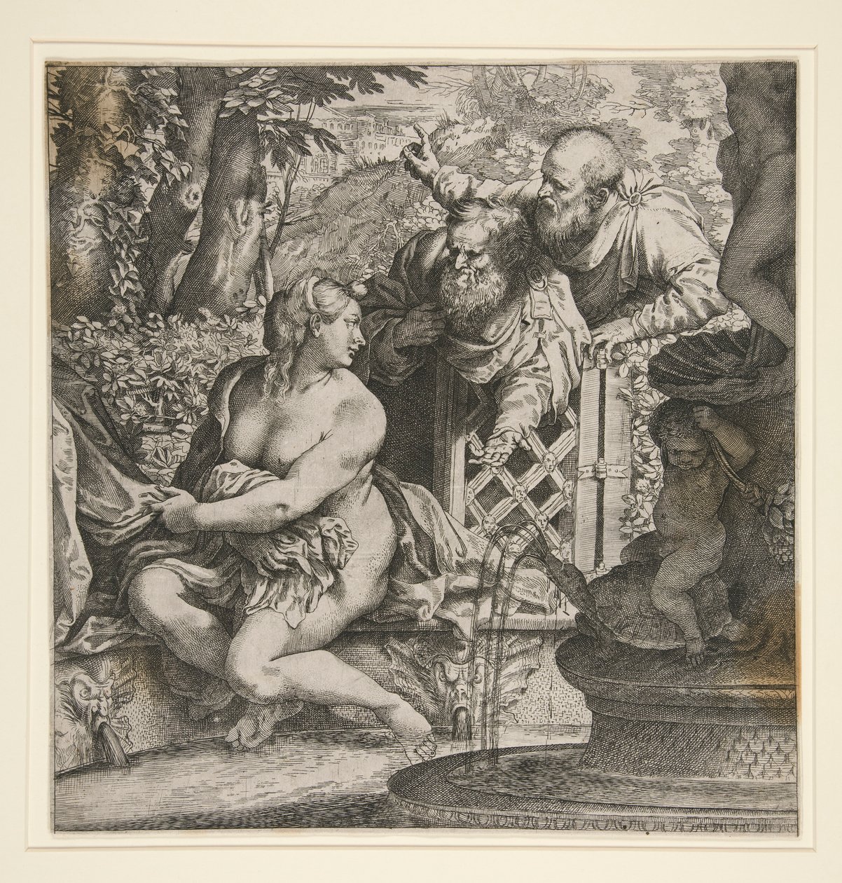 Susannah i starsi autorstwa Annibale Carracci