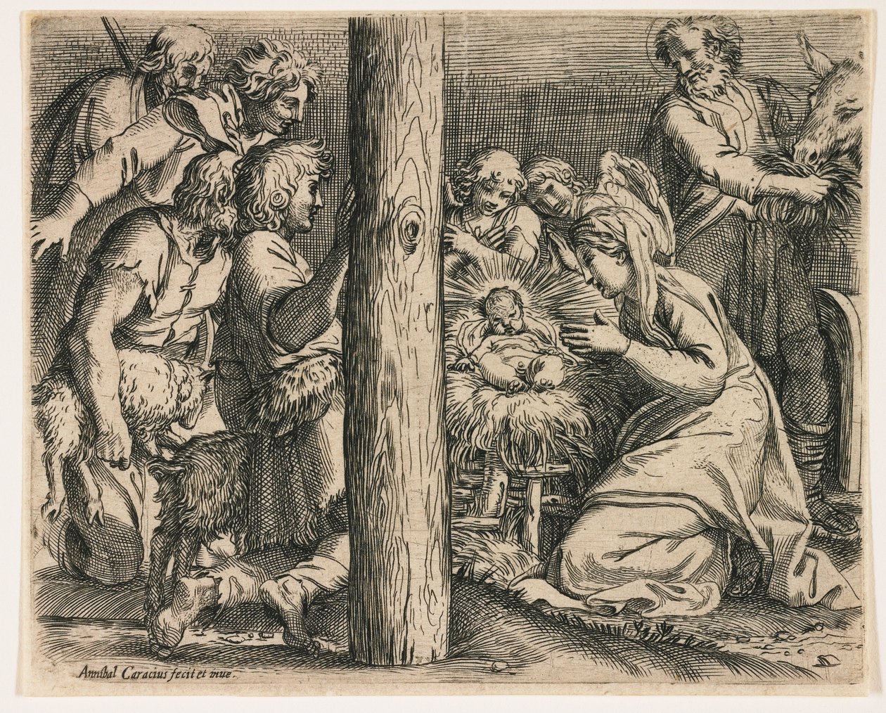 Pokłon pasterzy autorstwa Annibale Carracci