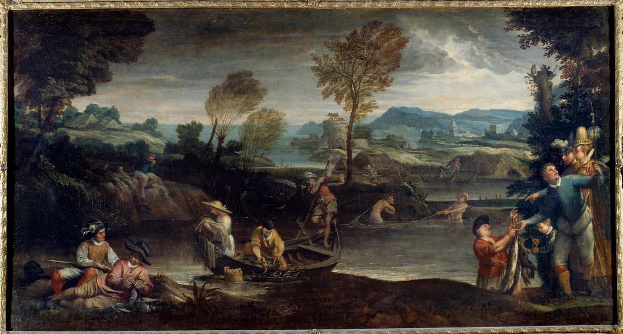 Obraz wędkarski autorstwa Annibale Carracci lub Annibal Carrache autorstwa Annibale Carracci