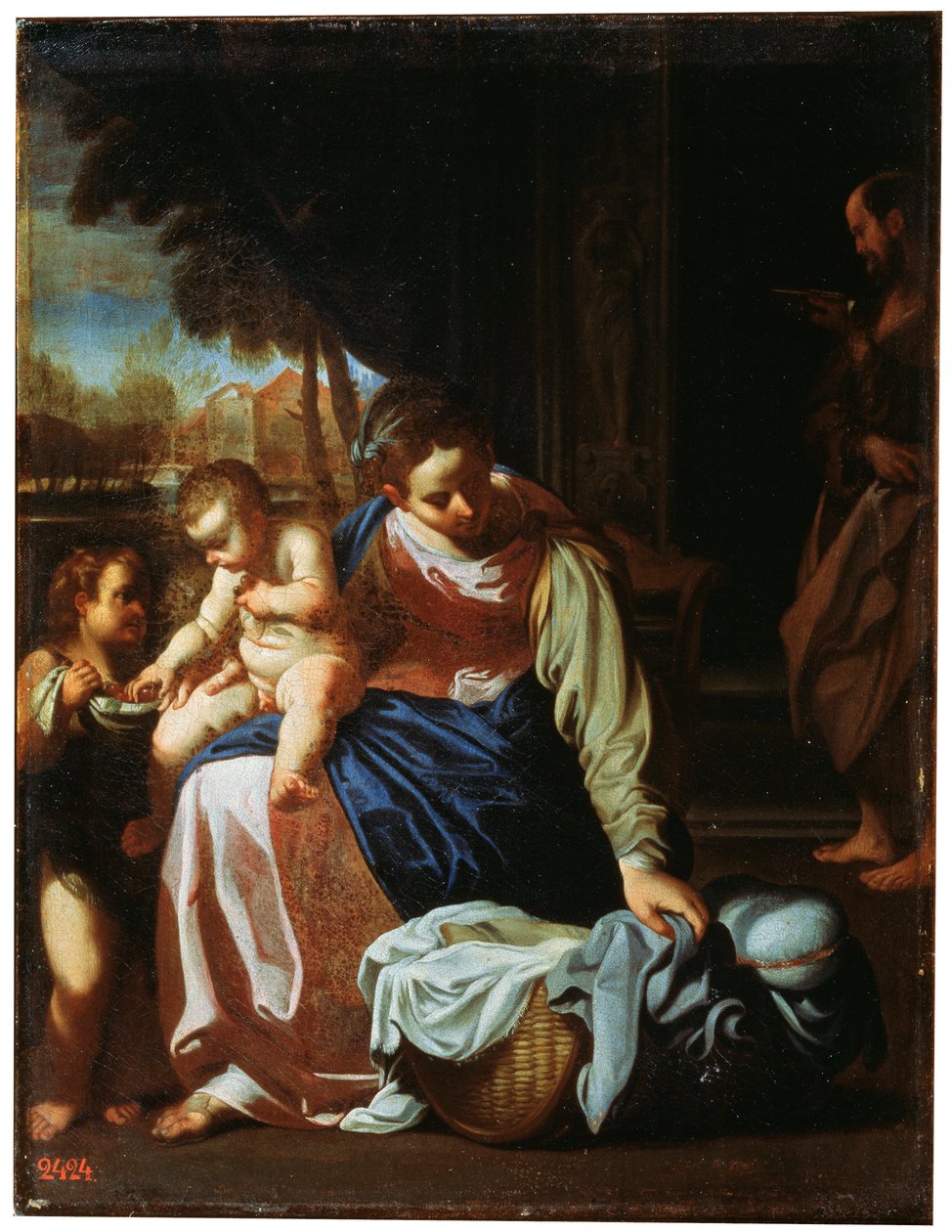 Święta Rodzina, koniec XVI lub początek XVII wieku autorstwa Annibale Carracci