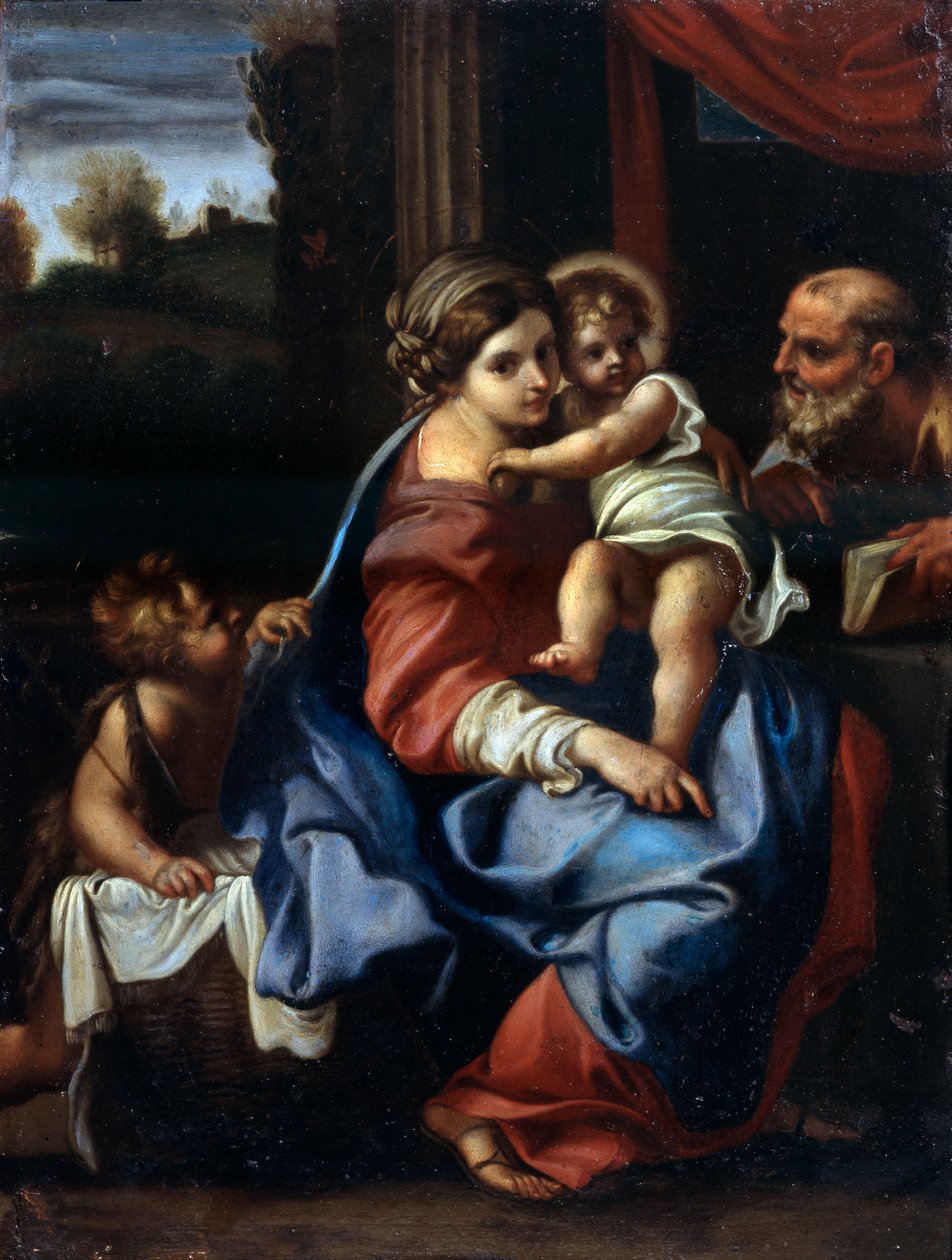 Święta Rodzina z Janem Chrzcicielem jako chłopcem, koniec XVI lub początek XVII wieku. autorstwa Annibale Carracci