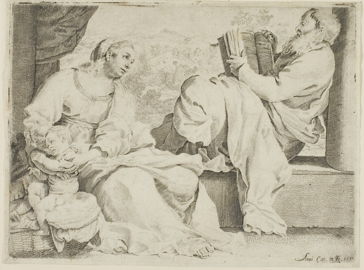 Święta Rodzina ze św. Janem Chrzcicielem autorstwa Annibale Carracci