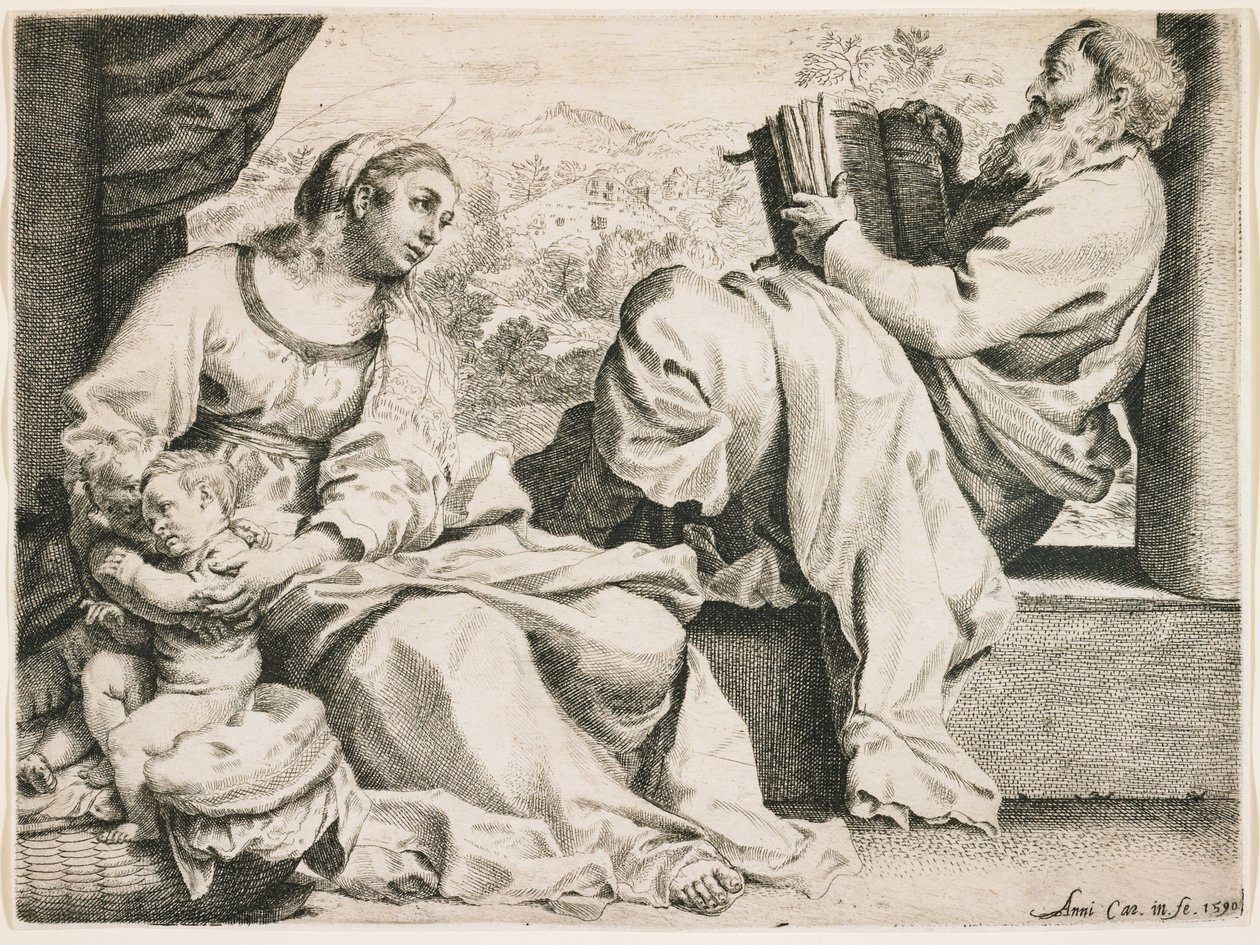 Święta Rodzina ze świętym Janem Chrzcicielem autorstwa Annibale Carracci