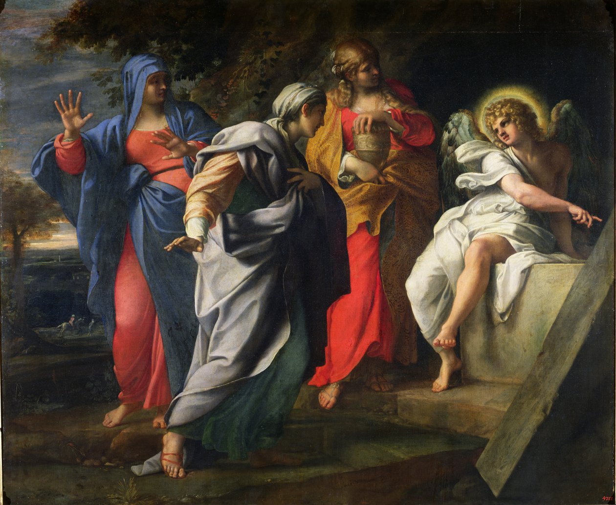 Święte kobiety przy grobie Chrystusa, ok. 1597-8 autorstwa Annibale Carracci
