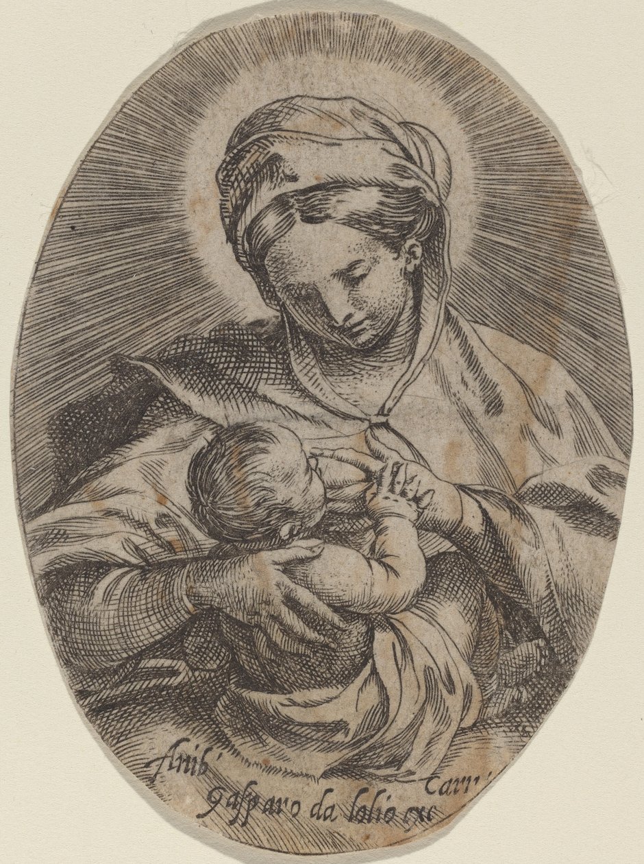 Madonna karmiąca Dzieciątko Jezus autorstwa Annibale Carracci