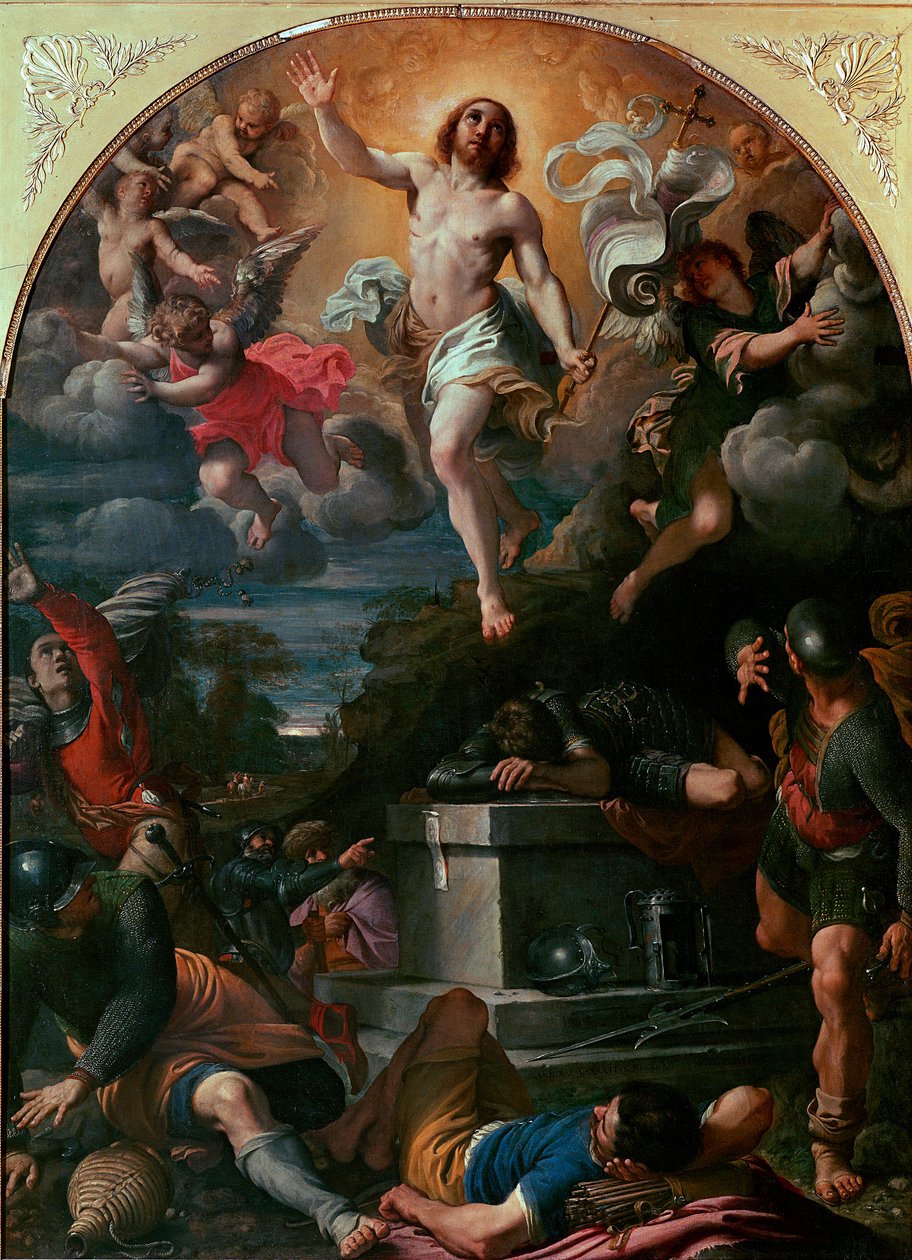 Zmartwychwstanie Chrystusa Obraz Annibale Carracci (Carrache) (1560-1609) 1593 nd. 217x160 cm Paryż, Musee du Louvre autorstwa Annibale Carracci