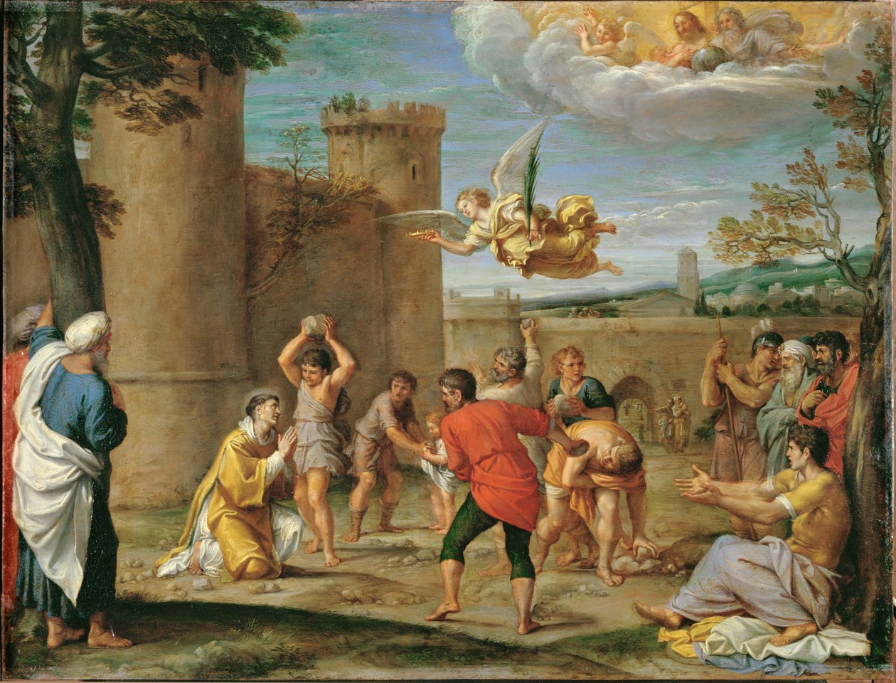 Ukamienowanie świętego Szczepana ... autorstwa Annibale Carracci