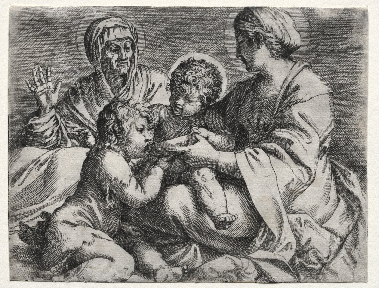Dziewica z miską autorstwa Annibale Carracci