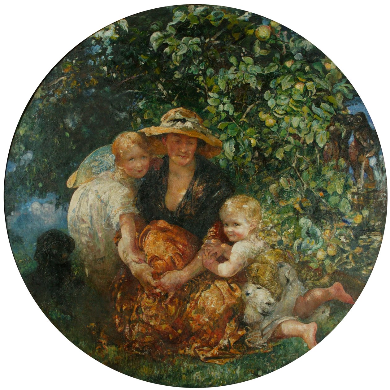 Pani A Scott-Elliot i dzieci autorstwa Annie Louisa Swynnerton