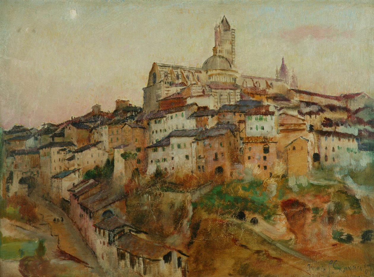 Miasto Siena (olej na płótnie) autorstwa Annie Louisa Swynnerton