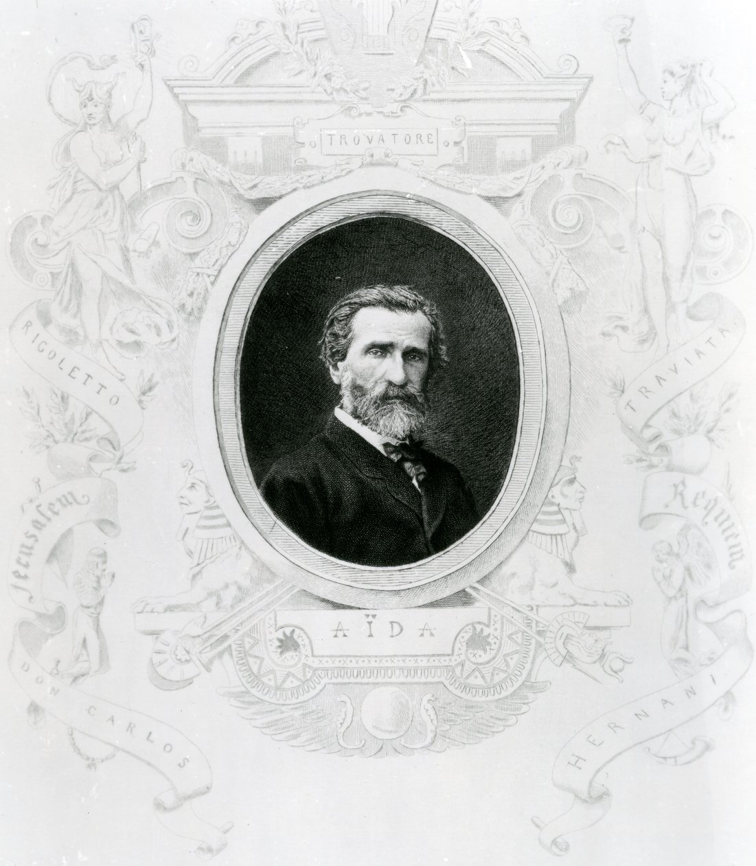 Okładka nuty do Aidy Giuseppe Verdiego (1813-1901) (litografia) autorstwa Unbekannt Unbekannt