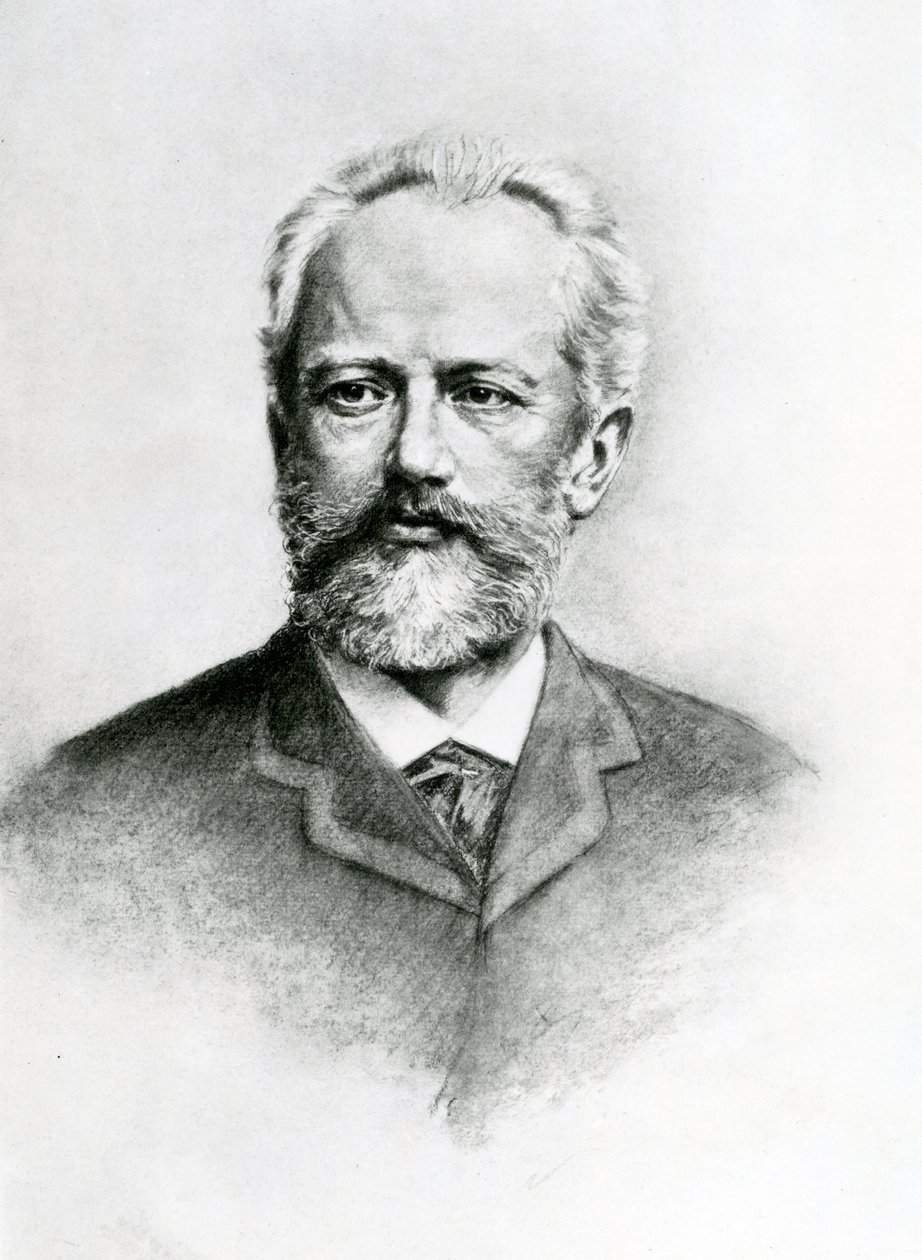 Piotr Iljicz Czajkowski (1840-93) (litografia) autorstwa Unbekannt Unbekannt