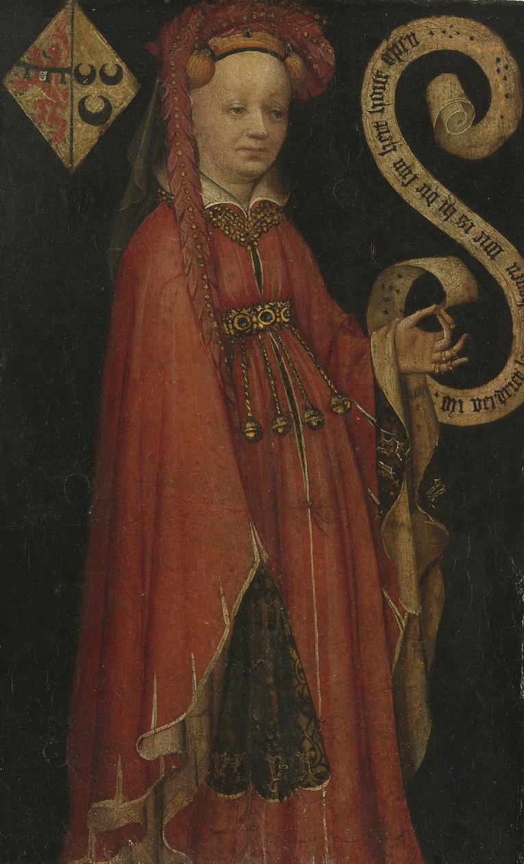 Portret Lysbeth van Duvenvoorde, ok. 1430 (olej na pergaminie) autorstwa Unbekannt Unbekannt