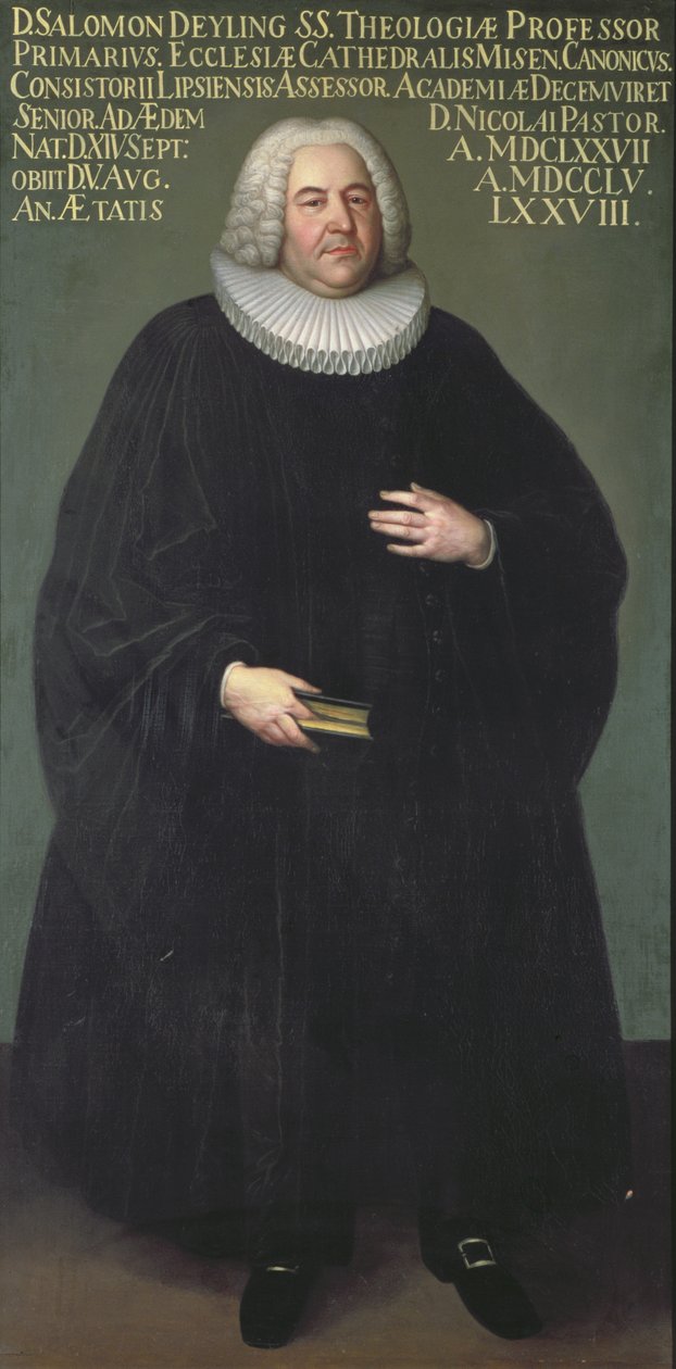 Superintendent Salomon Deyling (1677-1755), teolog z Lipska. autorstwa Unbekannt Unbekannt