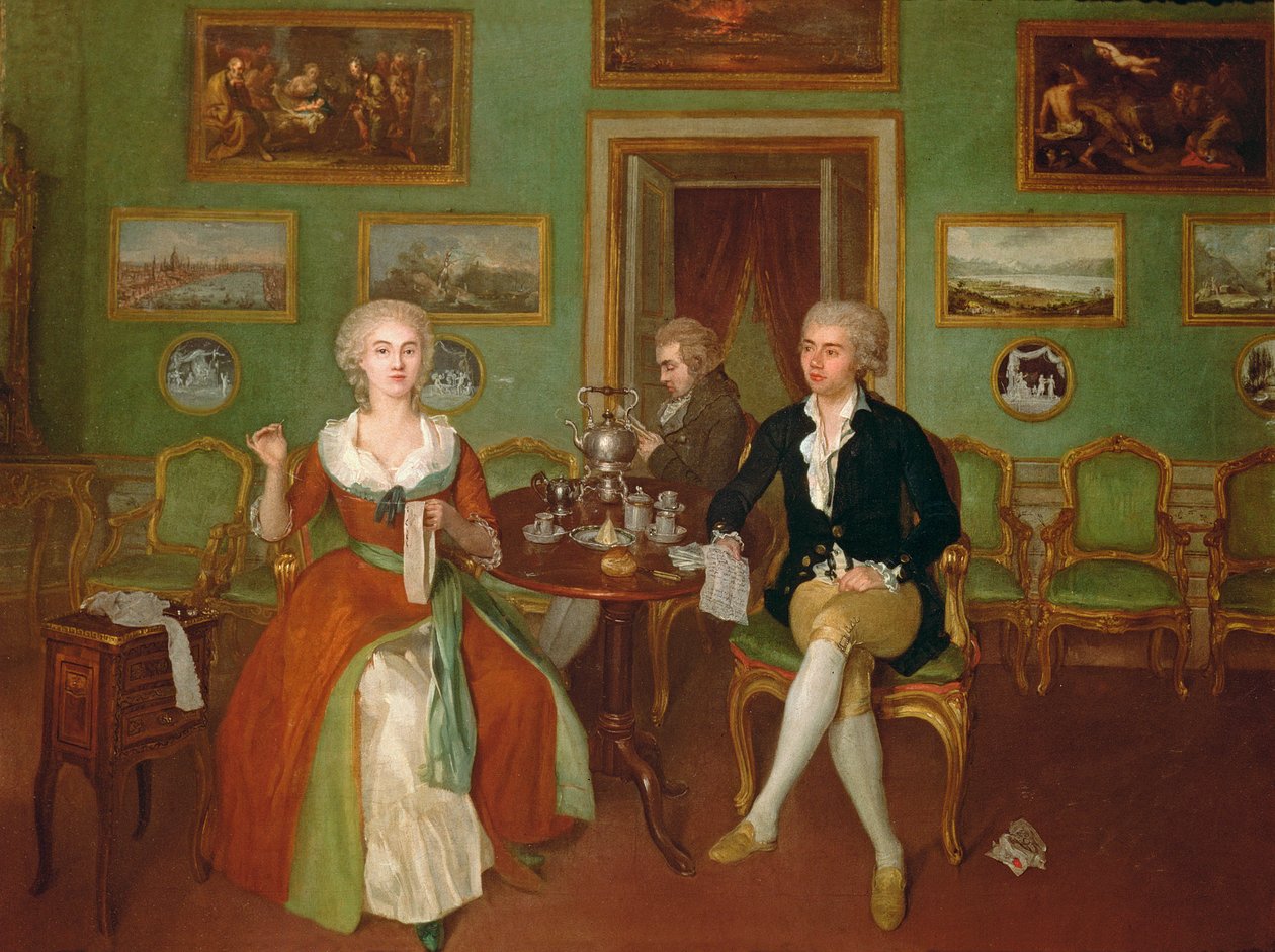 Widok salonu, 1780 autorstwa Unbekannt Unbekannt