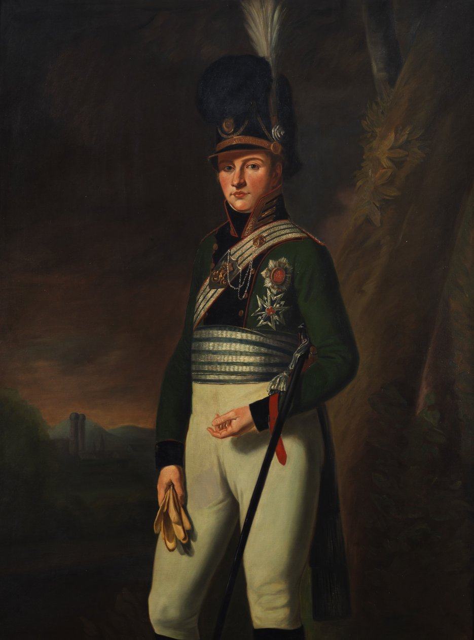Książę Ludwik (późniejszy król Ludwik I) jako pułkownik regimentu Chevau-légers autorstwa Unknown
