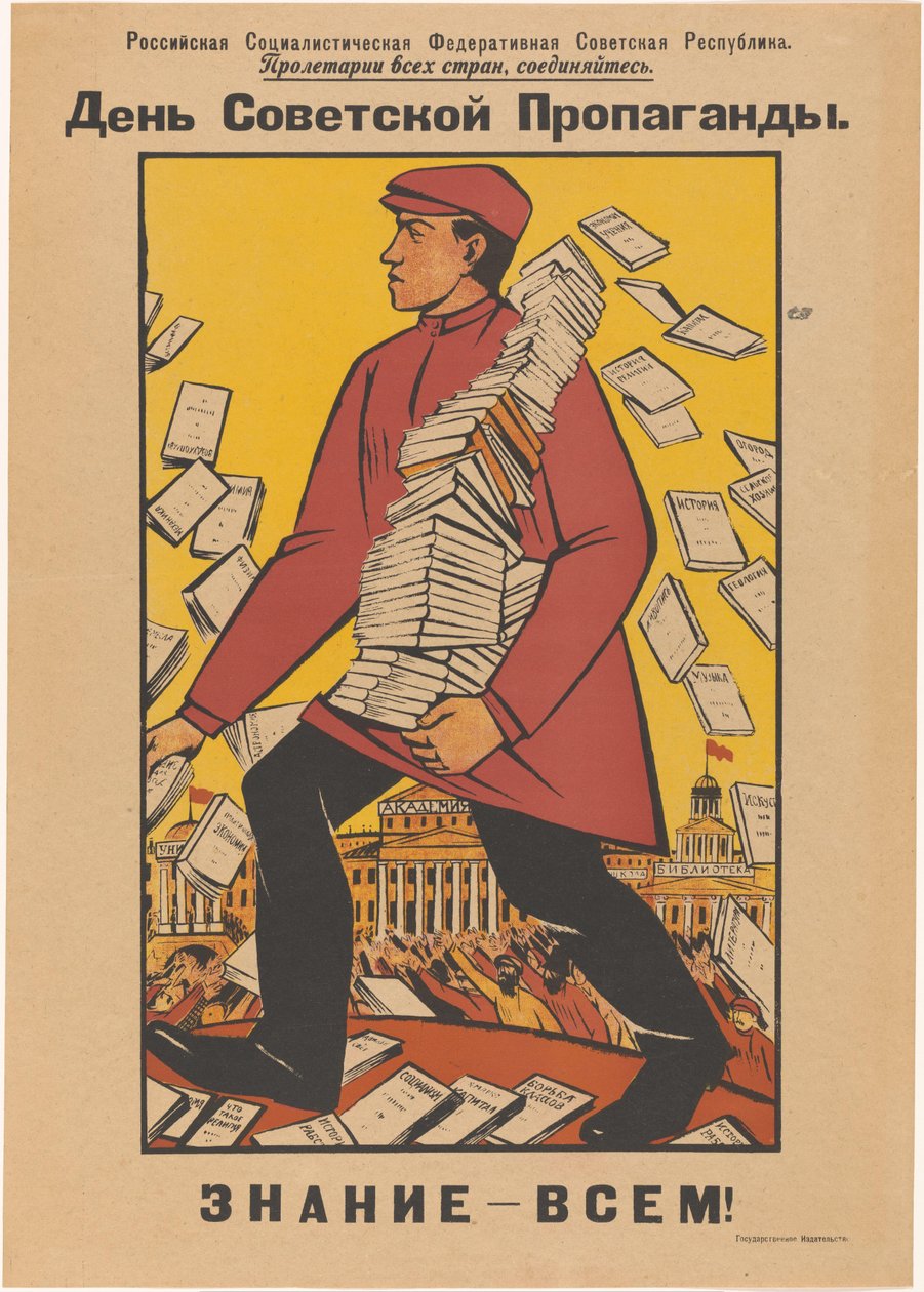 Affiche voor de Dag van de Sovjet Propaganda dzień sowieckiej propagandy / wiedzy dla wszystkich! (tytuł na obiekcie) autorstwa Anonymous