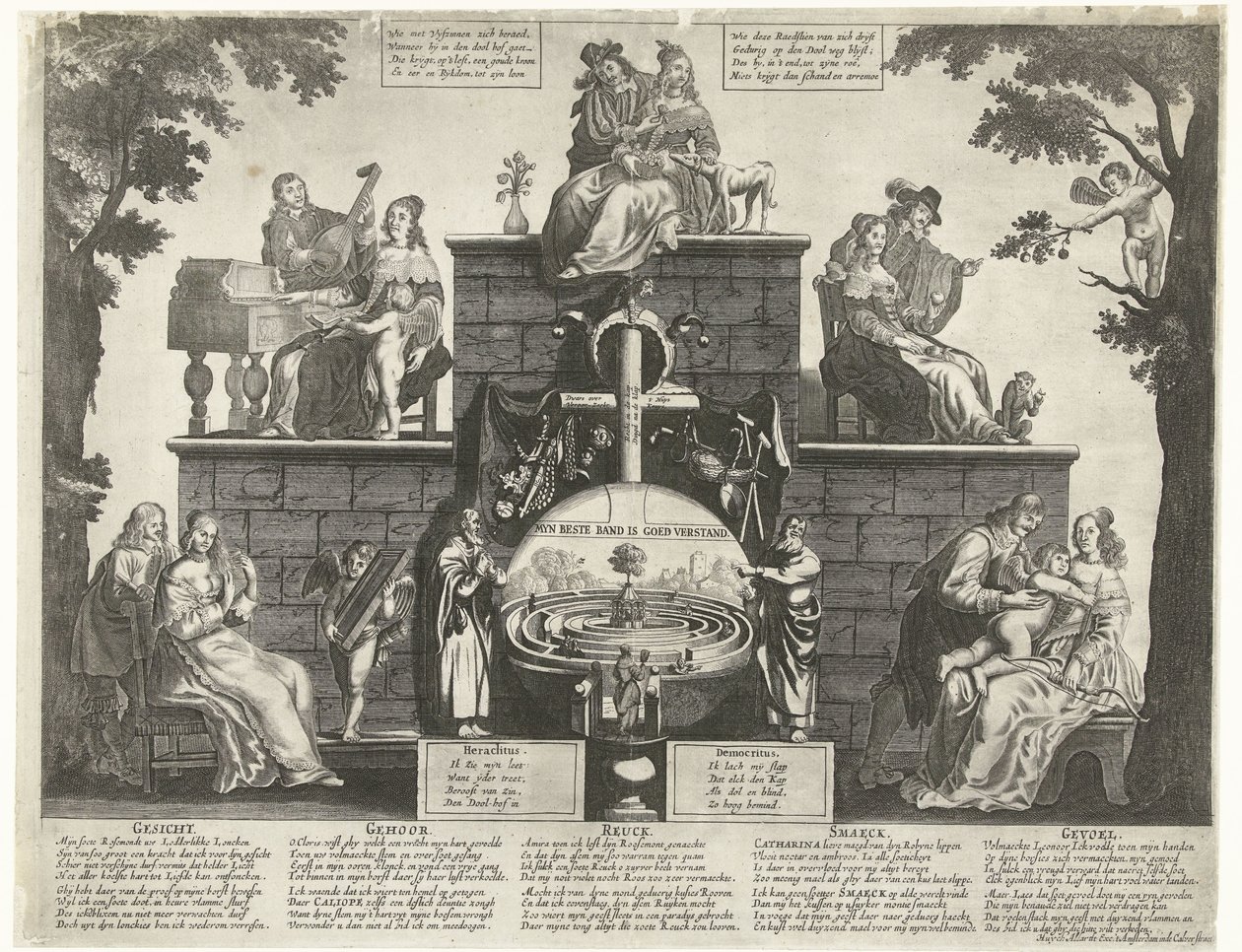 Alegoria labiryntu ludzkiego szaleństwa, ok. 1650 autorstwa Anonymous