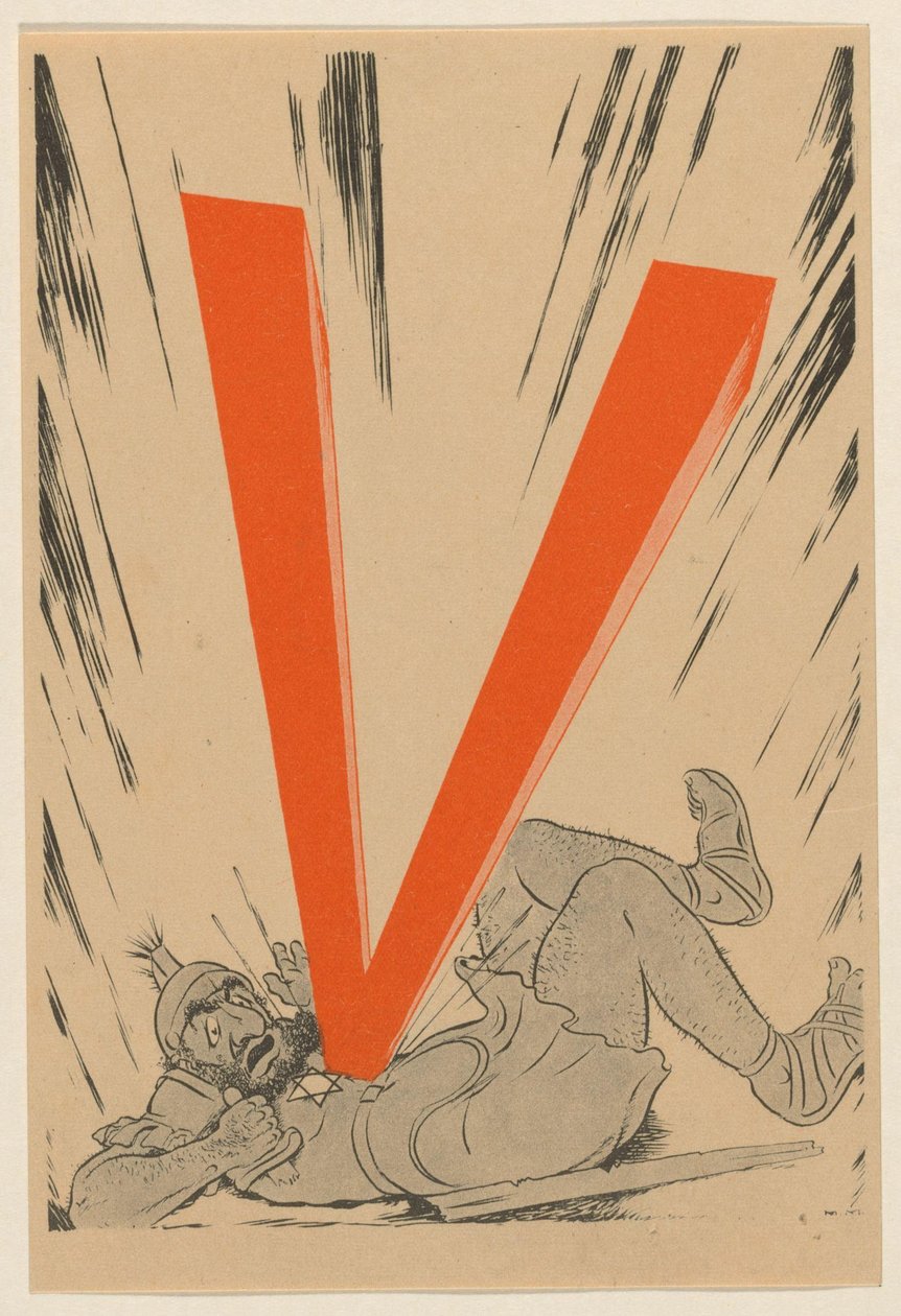 Karykatura antyżydowska, ca. 1943-1944 autorstwa Anonymous