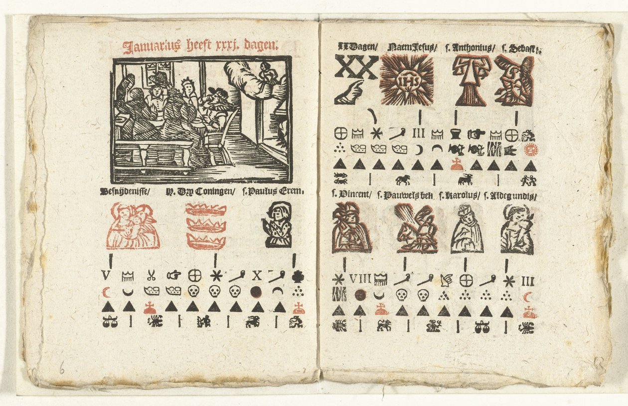 Strony z prognozą na styczeń 1712 r. autorstwa Anonymous