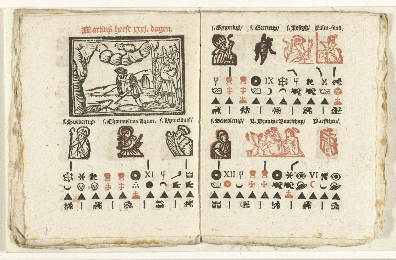 Strony z prognozą na marzec 1712 r. autorstwa Anonymous