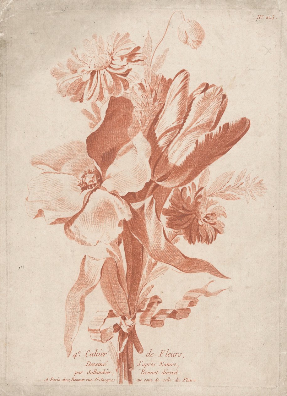 Kwiaty 4. Cahier de Fleurs (tytuł serii na obiekcie) autorstwa Anonymous