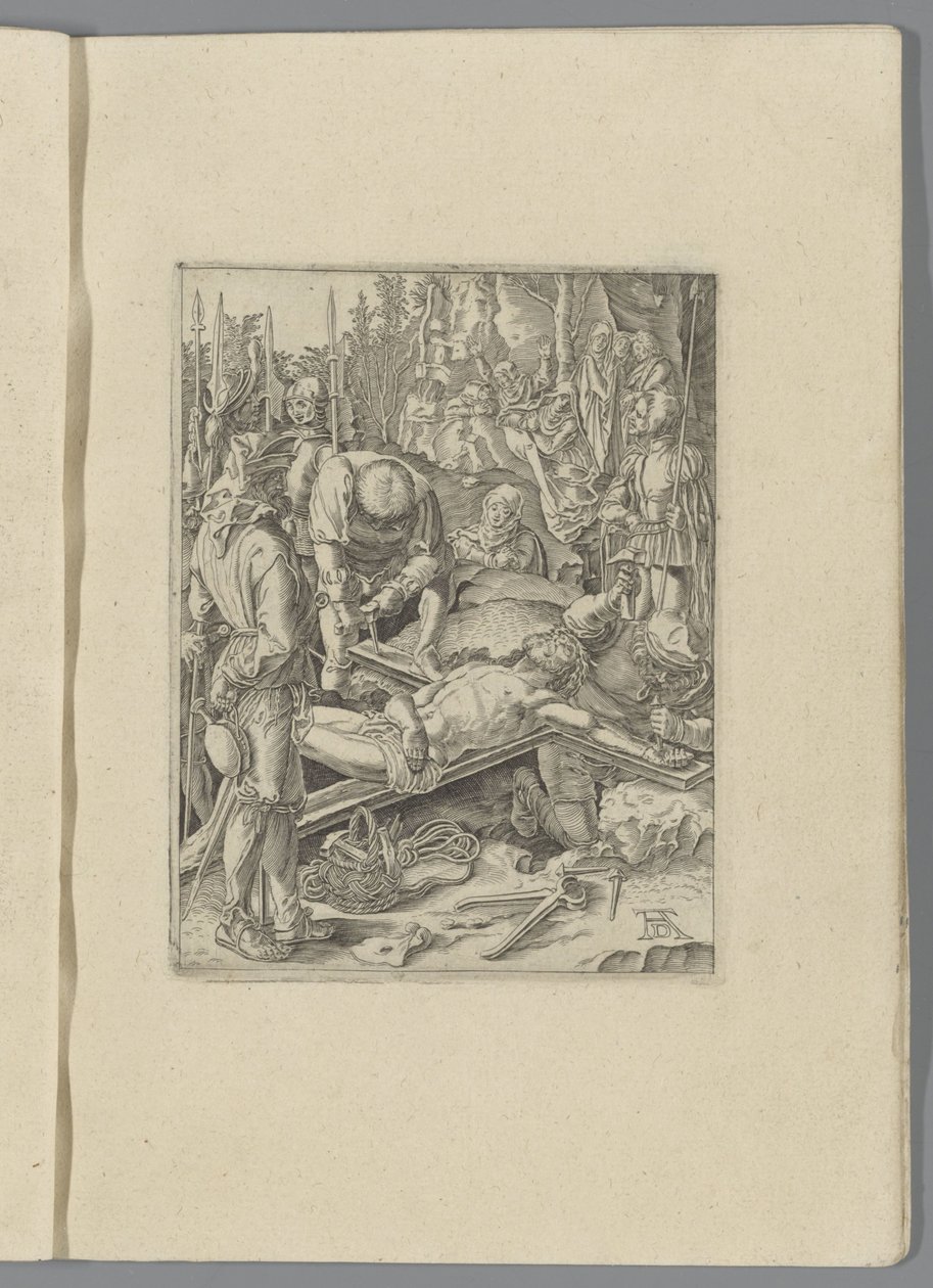 Chrystus przybity do krzyża Mała Pasja (tytuł serii) Passio Christi Ab Alberto Durer Nurenburgensi Effigiata (tytuł serii) autorstwa Anonymous