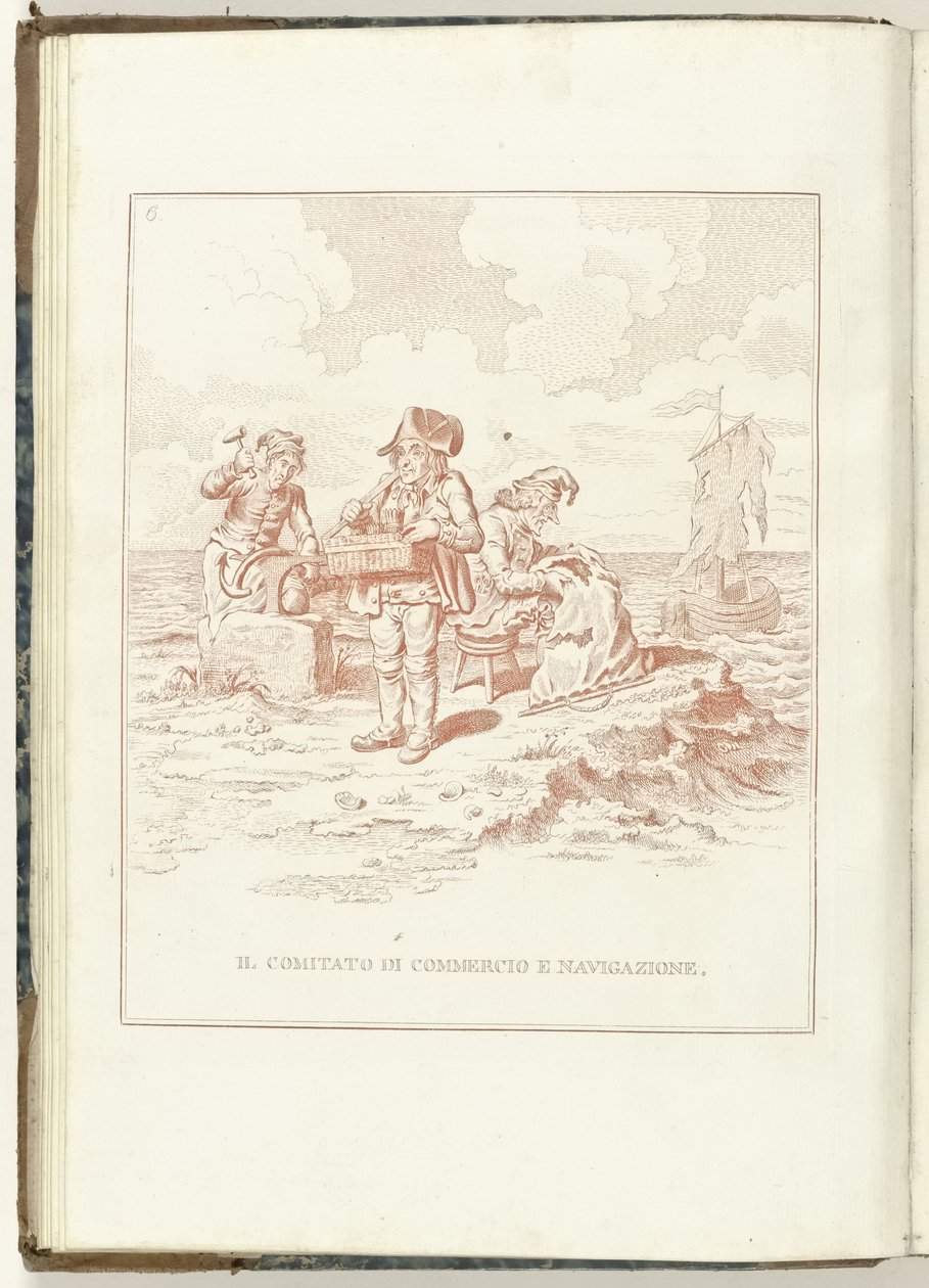 Comité van Koophandel en Zeevaart, 1795 Komitet Handlowo-Nawigacyjny (tytuł na przedmiocie) Hollandia Regenerata (włoska kopie) (tytuł serii) Odrodzenie Holandii: spechio do wszystkich odrodzonych ludów (tytuł serii na obiekcie) autorstwa Anonymous