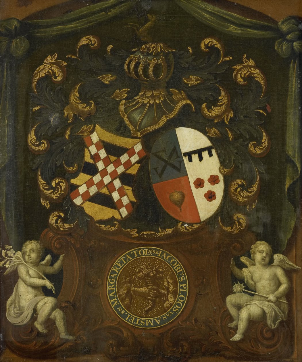 Broń sojuszu Jacoba Ploosa van Amstela i Margarety Tol, 1683 autorstwa Anonymous