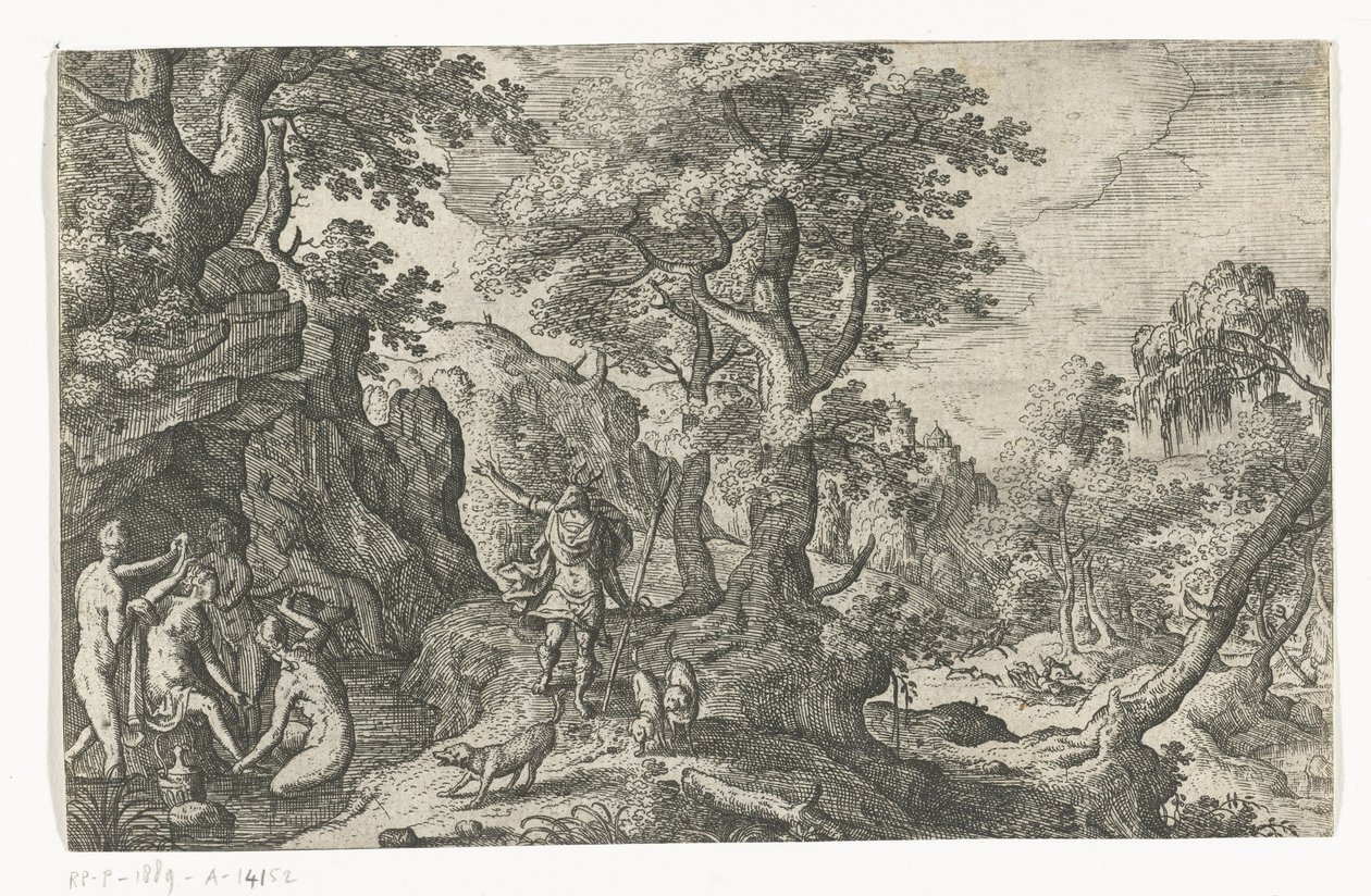 Diana i Akteon Pejzaże ze scenami mitologicznymi i biblijnymi (tytuł serii) autorstwa Anonymous