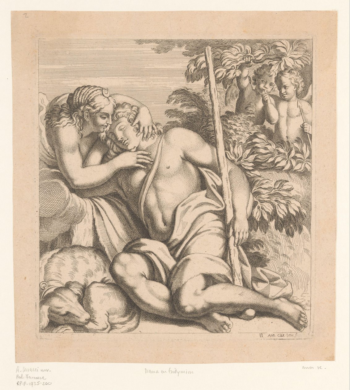Diana i Endymion Obrazy w Palazzo Farnese w Rzymie (tytuł serii) autorstwa Anonymous