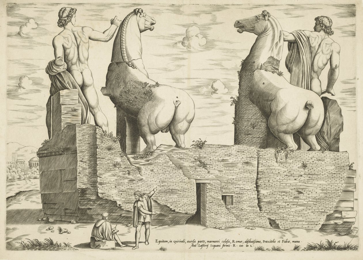 Dioscuren, van achteren gezien Mirror of Roman Magnificence (tytuł serii) autorstwa Anonymous