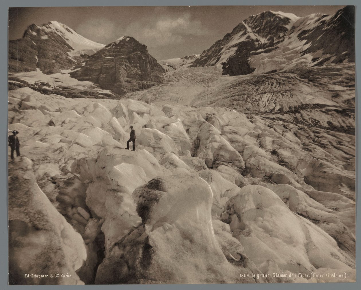 Eigergletscher na północny zachód od Eiger w Szwajcarii Le grand Glacier de l