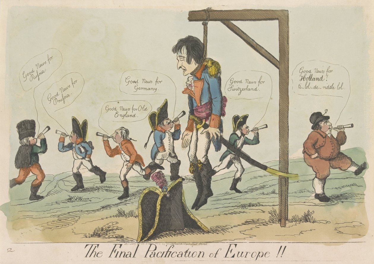 Pokój nareszcie w Europie, 1803 r. Ostateczna pacyfikacja Europy!! (tytuł na obiekcie) autorstwa Anonymous