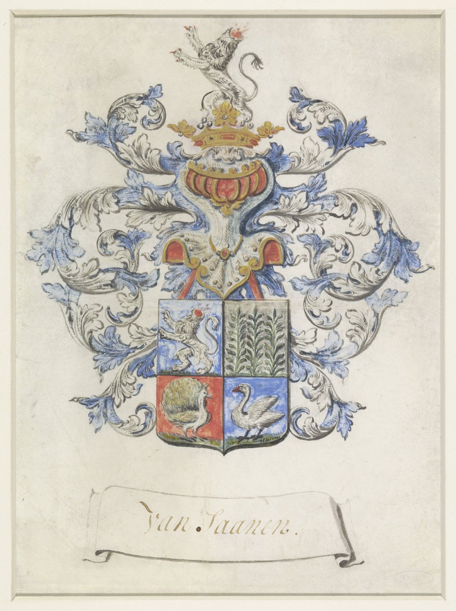 Herb, prawdopodobnie rodziny van Zaanen autorstwa Anonymous