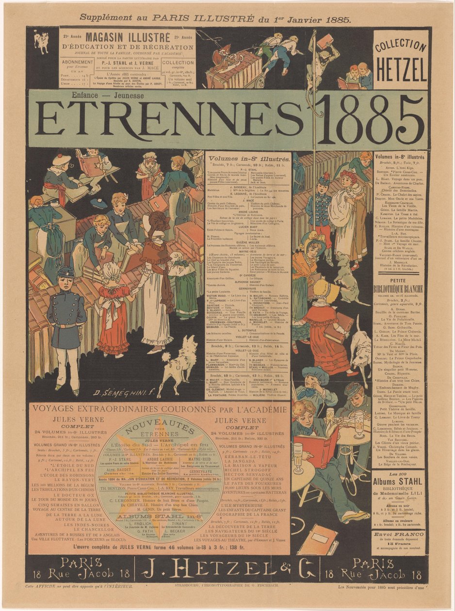 Lista funduszy J. Hetzel & Cie w Paryżu Etrennes 1885 (tytuł na obiekcie) autorstwa Anonymous