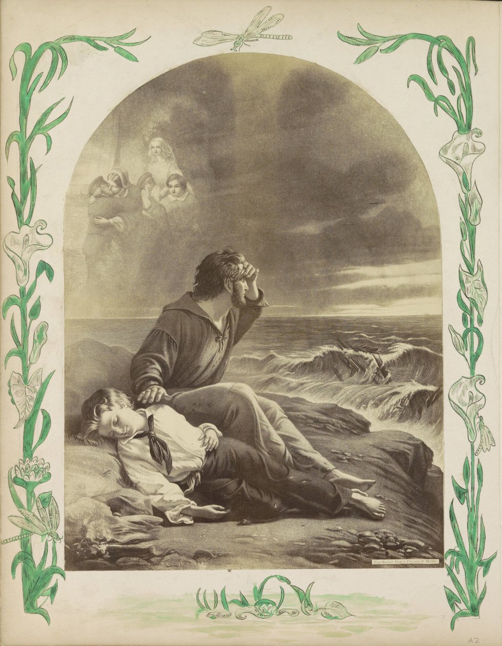 Reprodukcja fotograficzna (prawdopodobnie) odbitki zatytułowanej The Sailor Boy