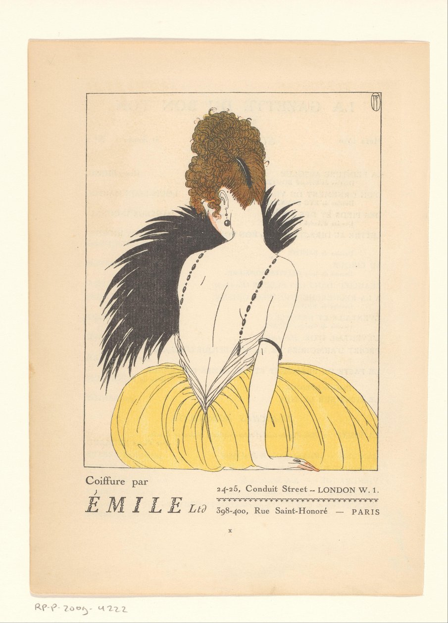 Gazette du Bon Ton, 1920 - nr 2, X: Fryzura Émile autorstwa Anonymous