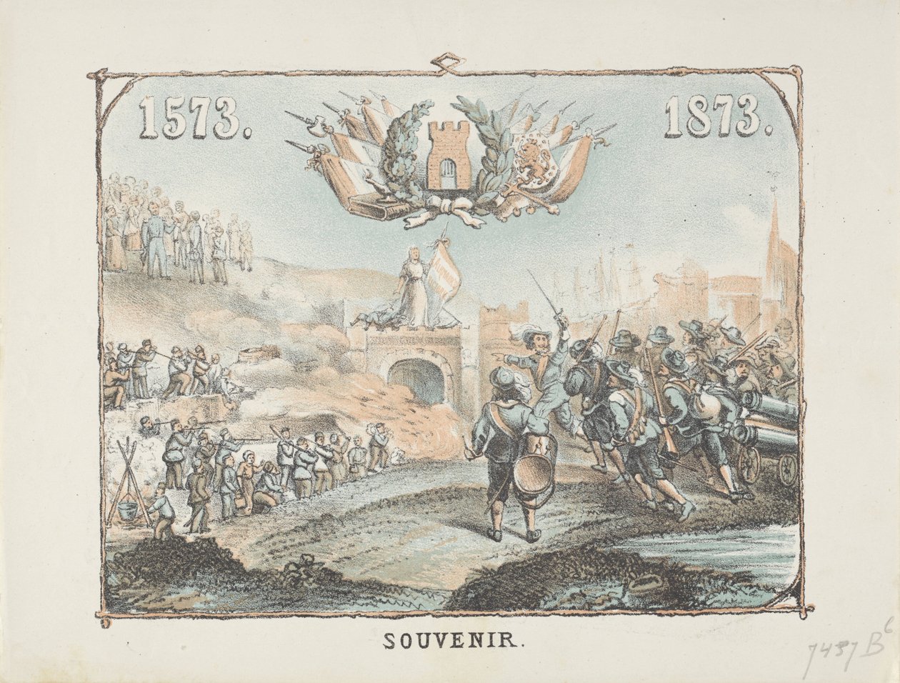 Druk pamiątkowy wyzwolenia Alkmaar 1573-1873 autorstwa Anonymous