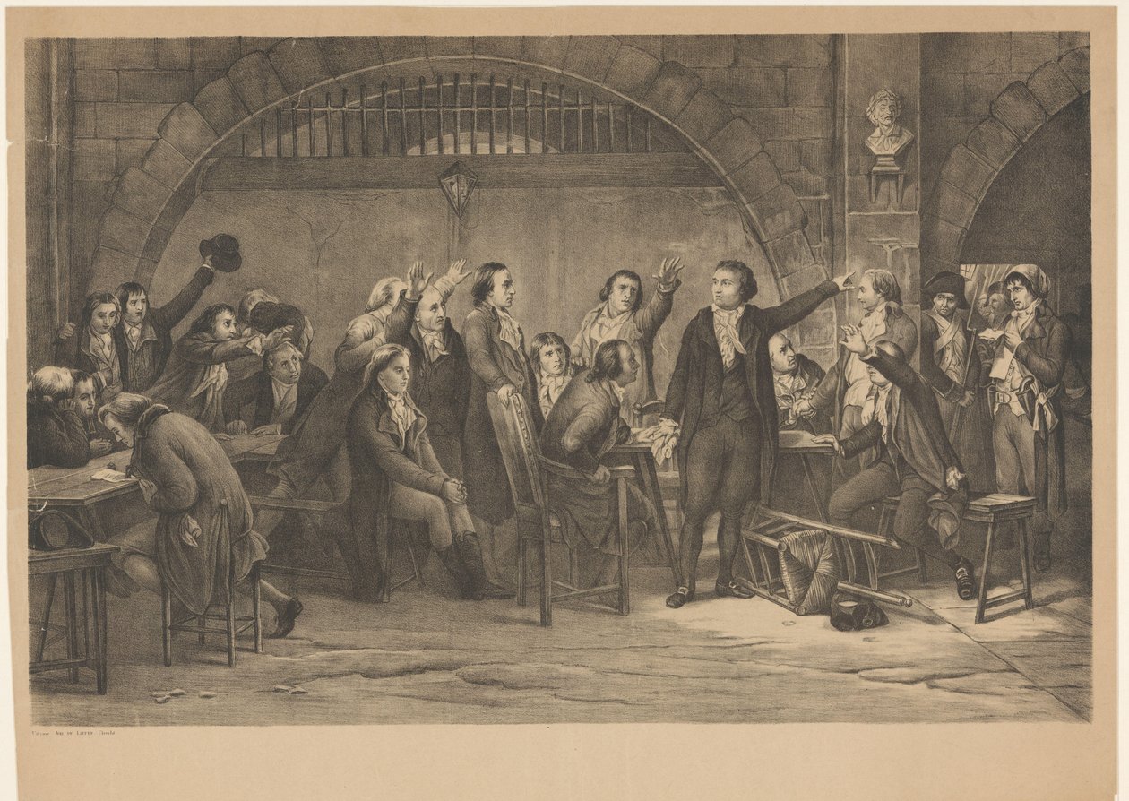 Więzień Girondins 1793 (tytuł na obiekcie) autorstwa Anonymous